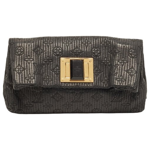 Leather clutch bag