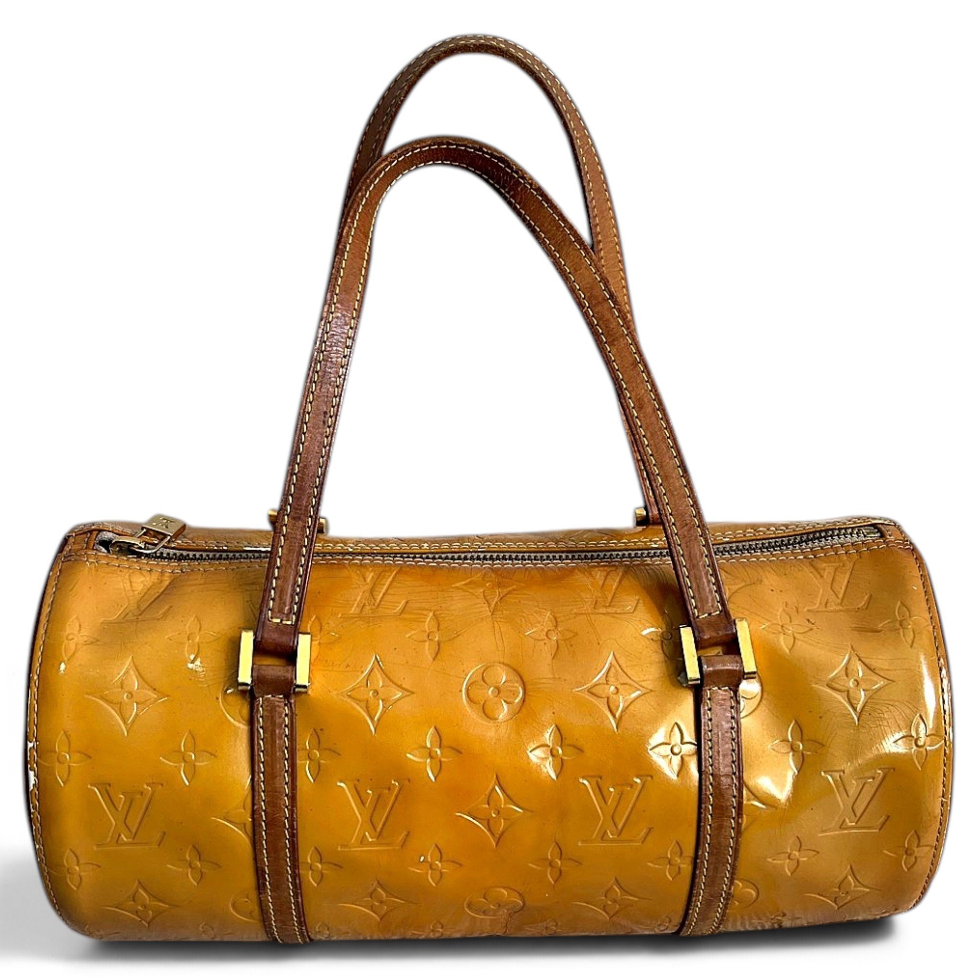 Louis Vuitton Papillon patent leather handbag