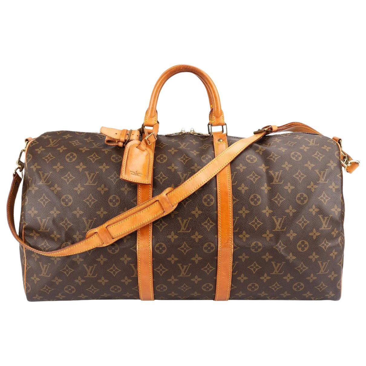 Keepall leather travel bag
