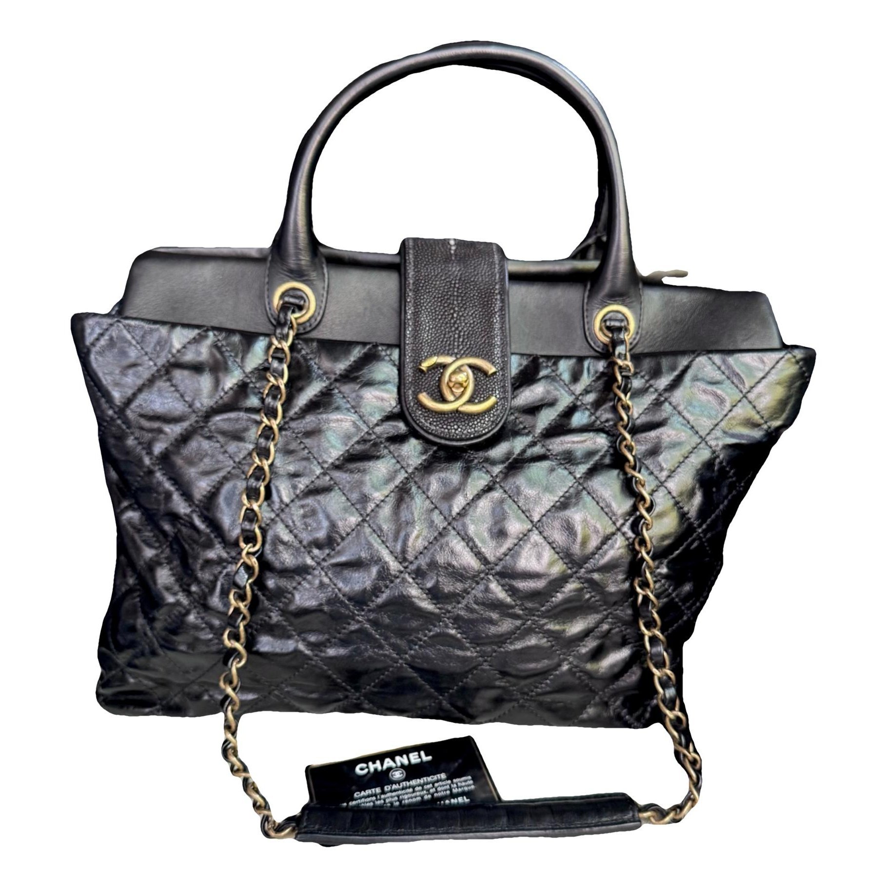 Leather tote