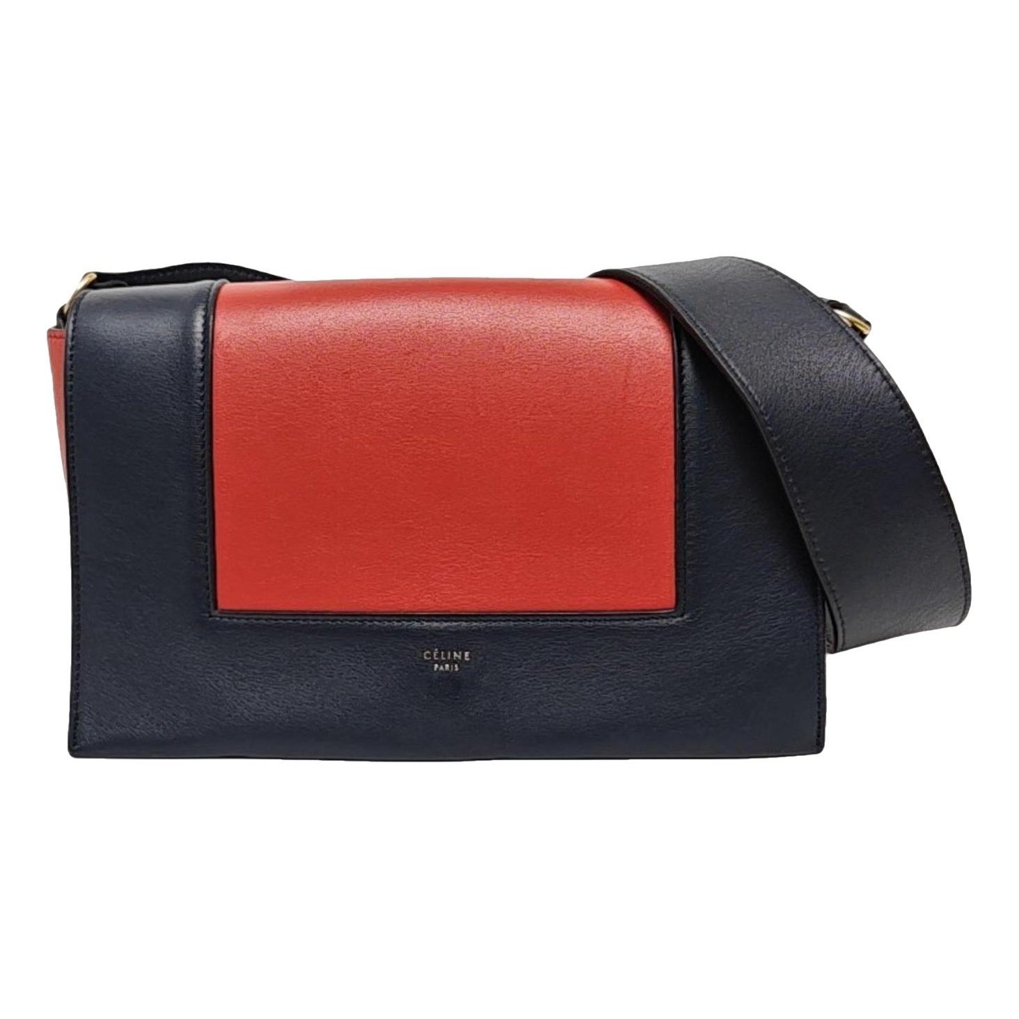 Frame leather handbag