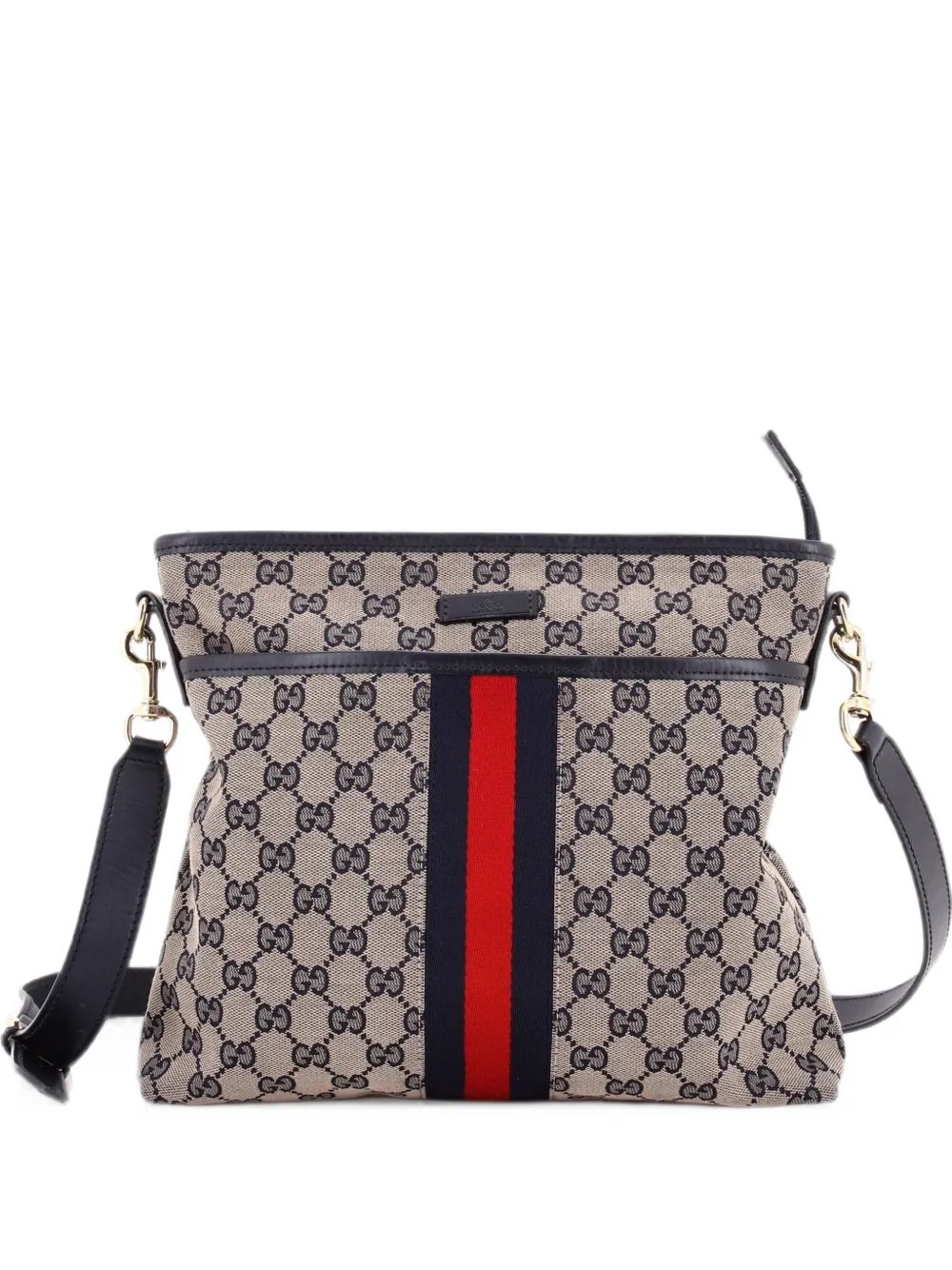 Front Pocket Web Messenger GG Canvas Small crossbody bag