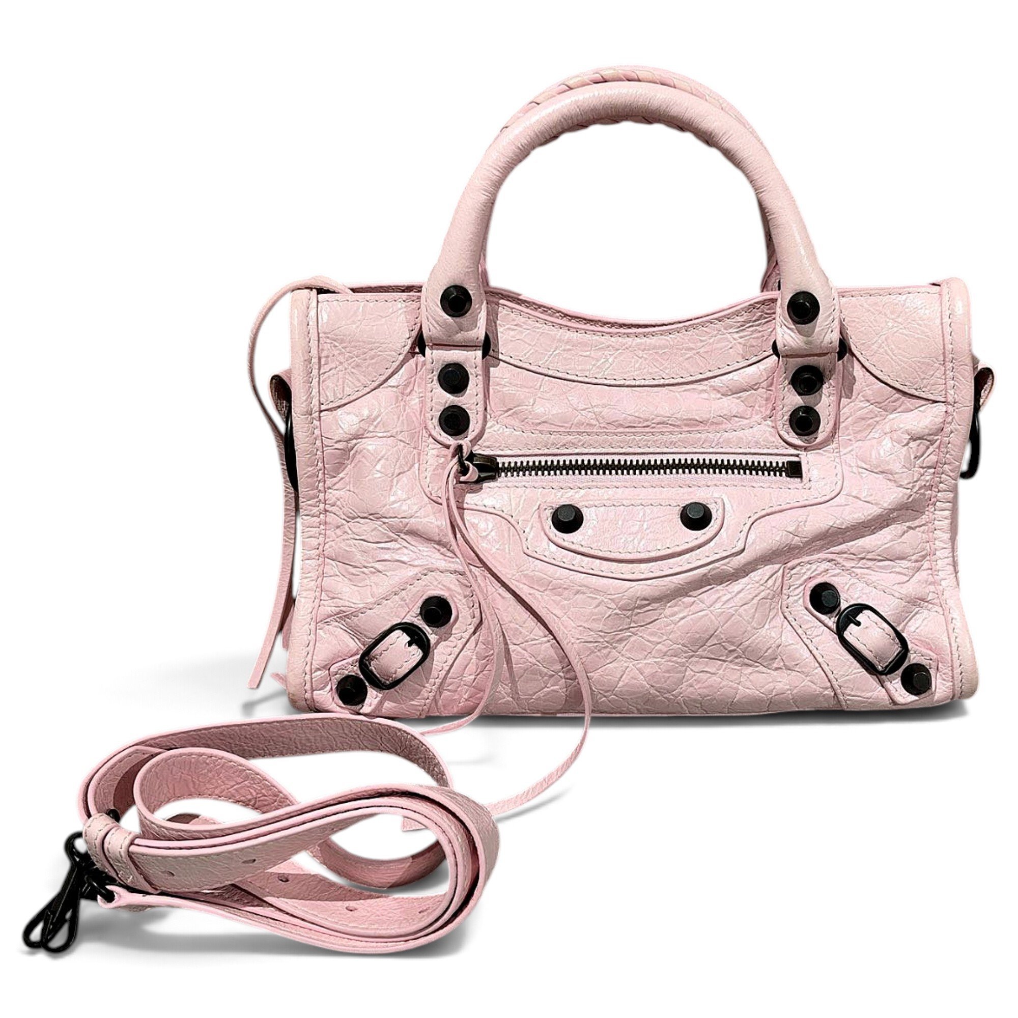 Classic Metalic leather handbag