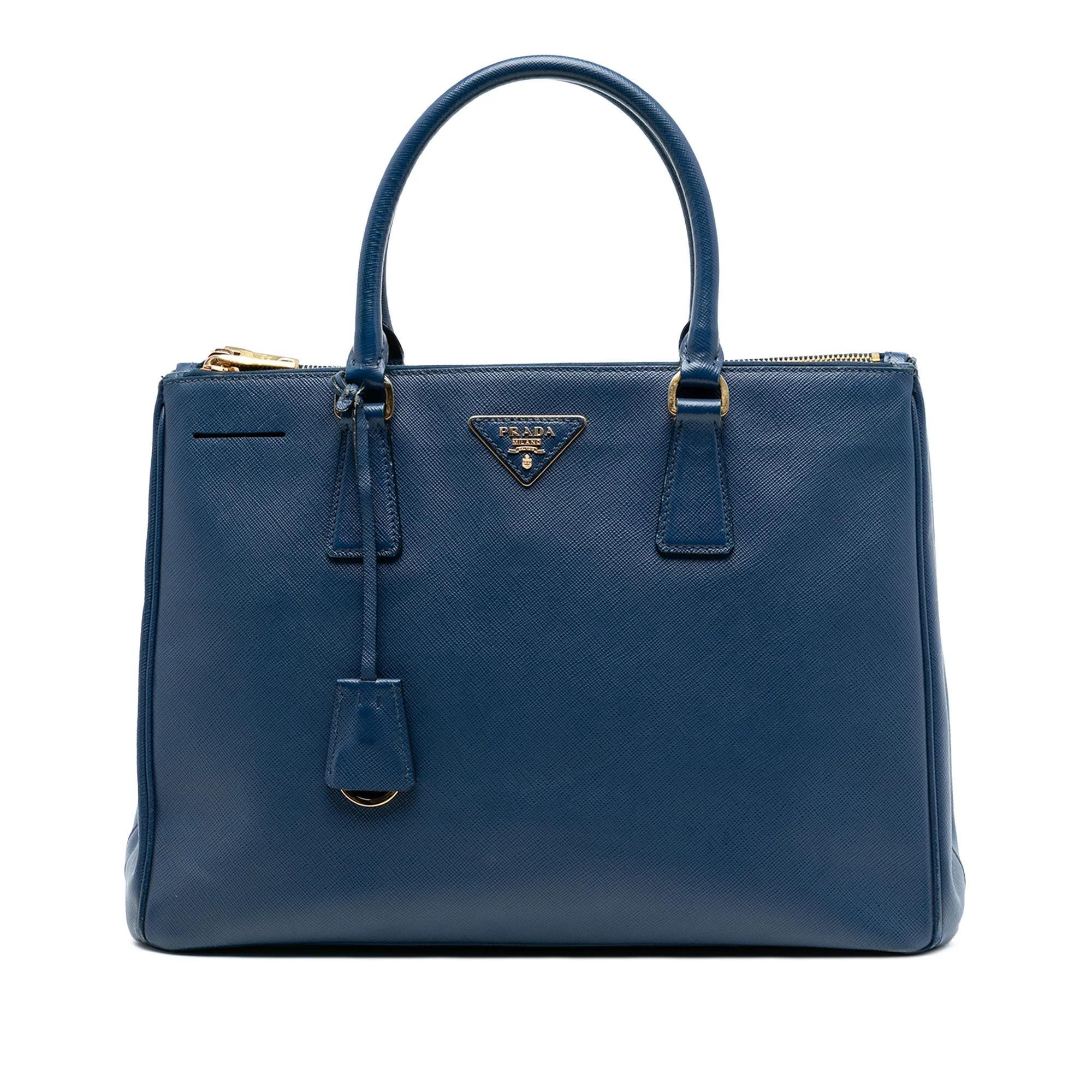 Double leather satchel