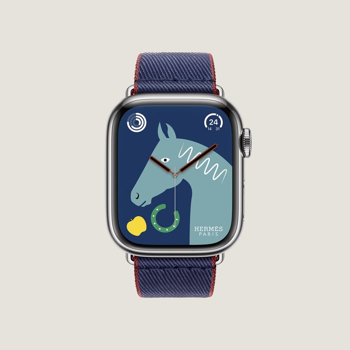 Band Apple Watch Hermès Single Tour 41 MM Twill Jump