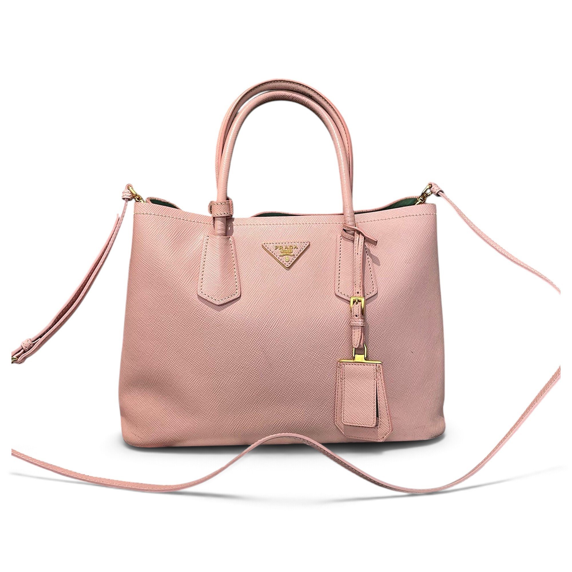 Double leather tote