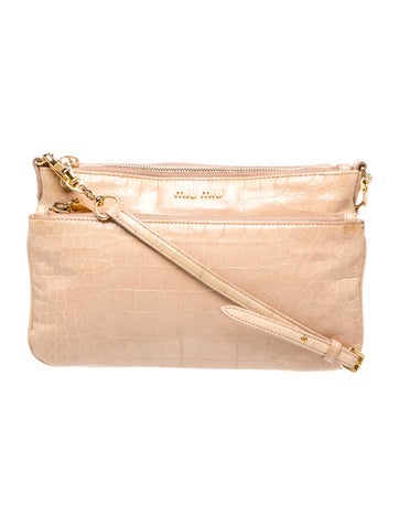 Embossed Leather Crossbody Bag