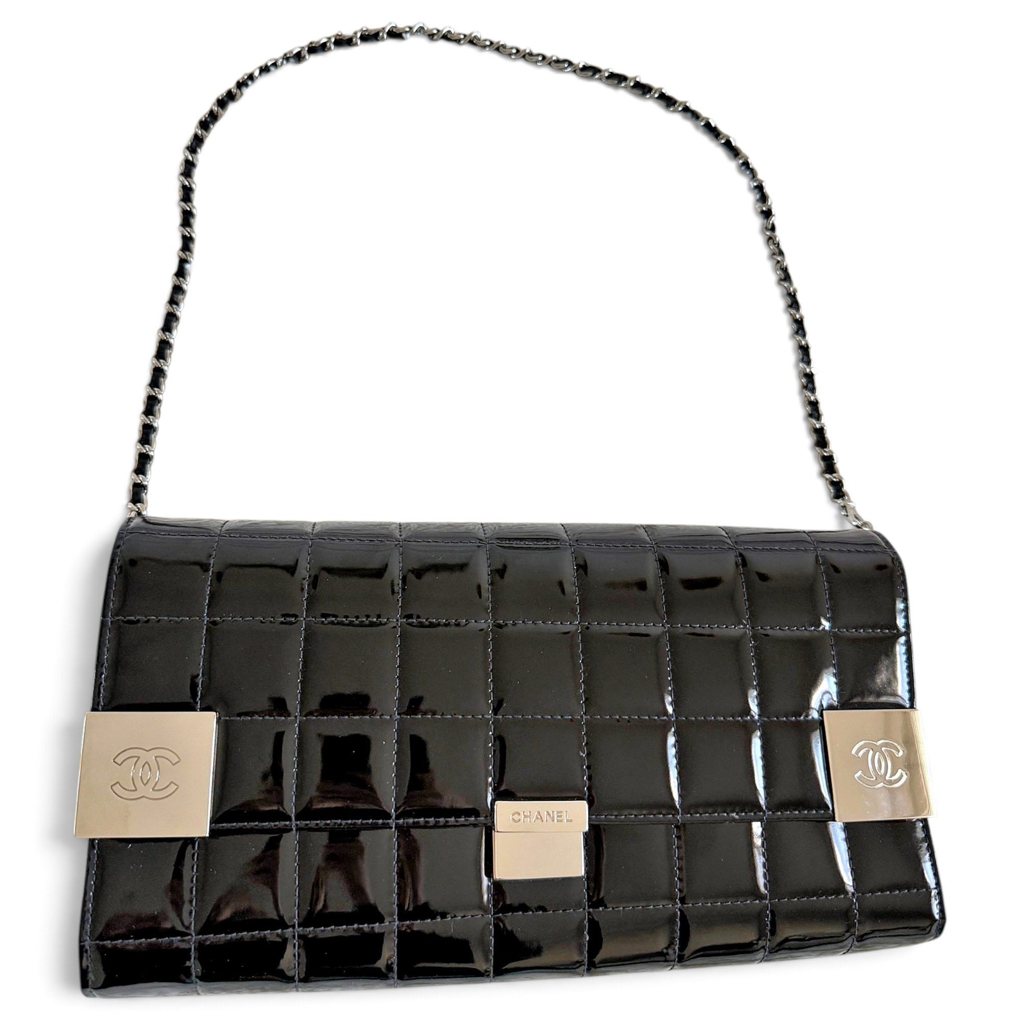 Leather clutch bag