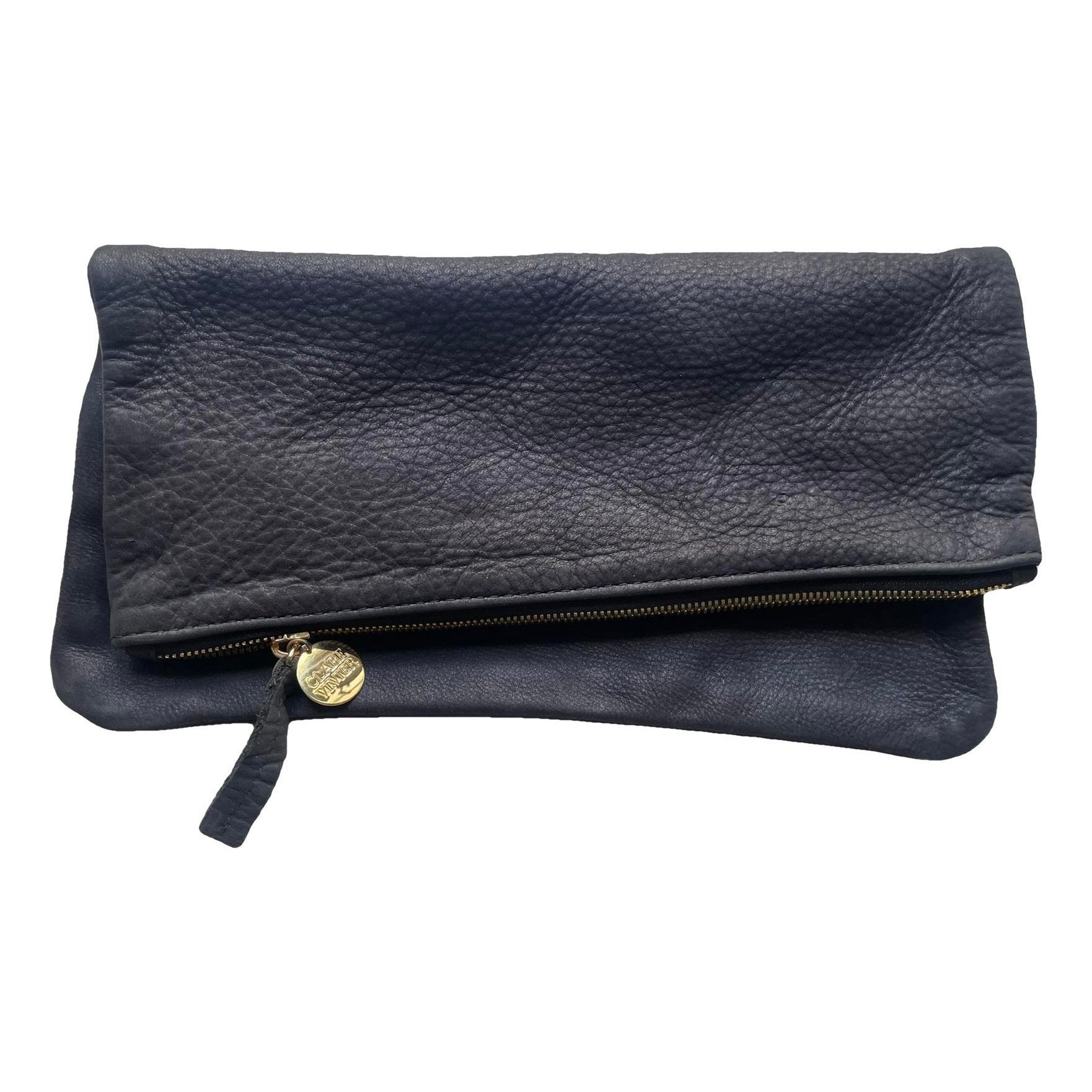 Leather clutch bag