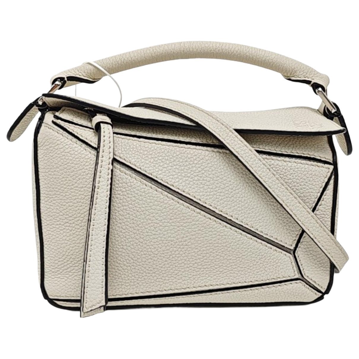Puzzle leather handbag