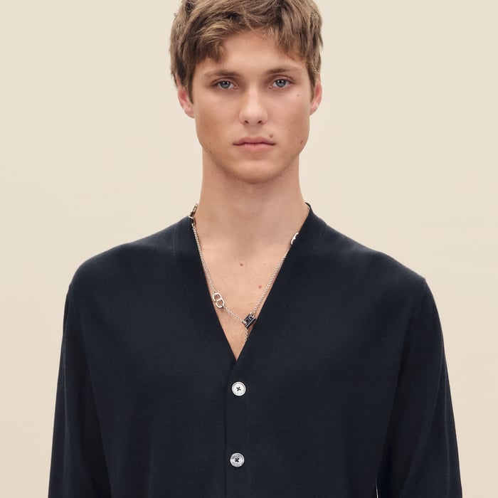 Marine "Detail H" Buttoned Cardigan