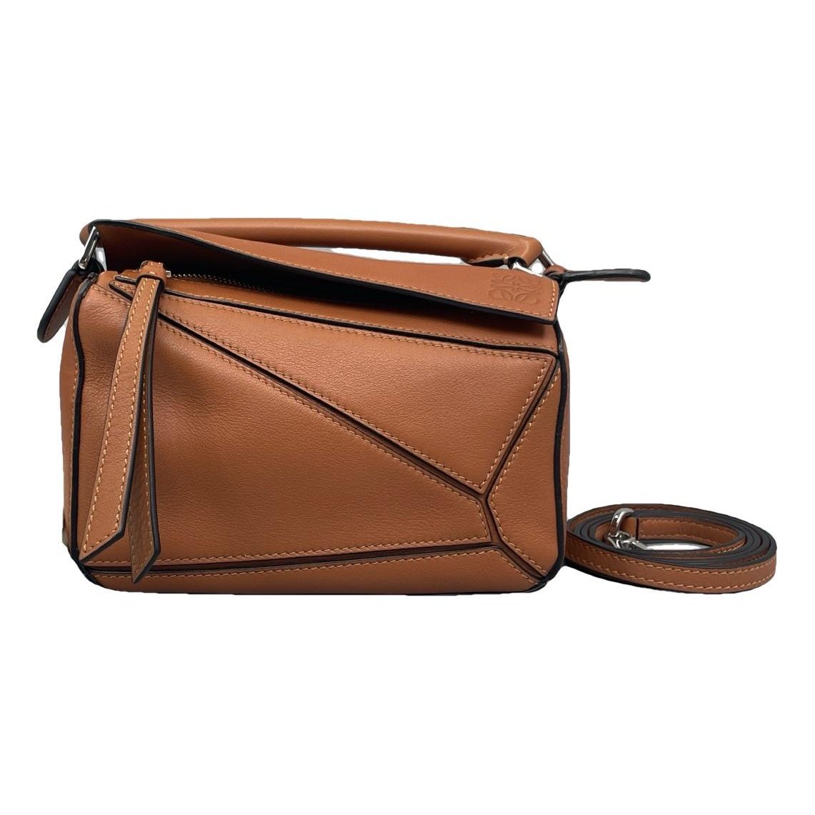 Puzzle leather handbag