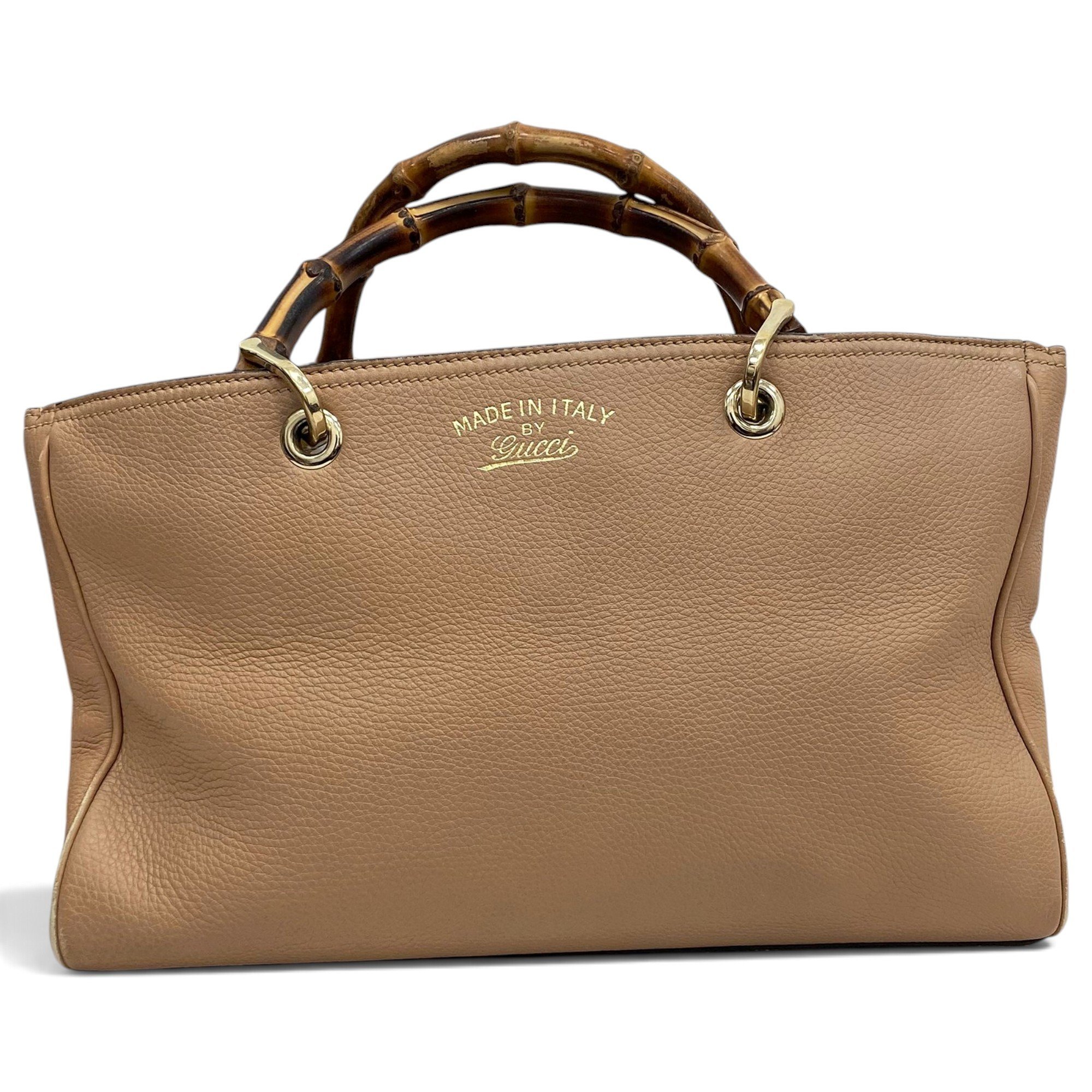 Bamboo leather handbag
