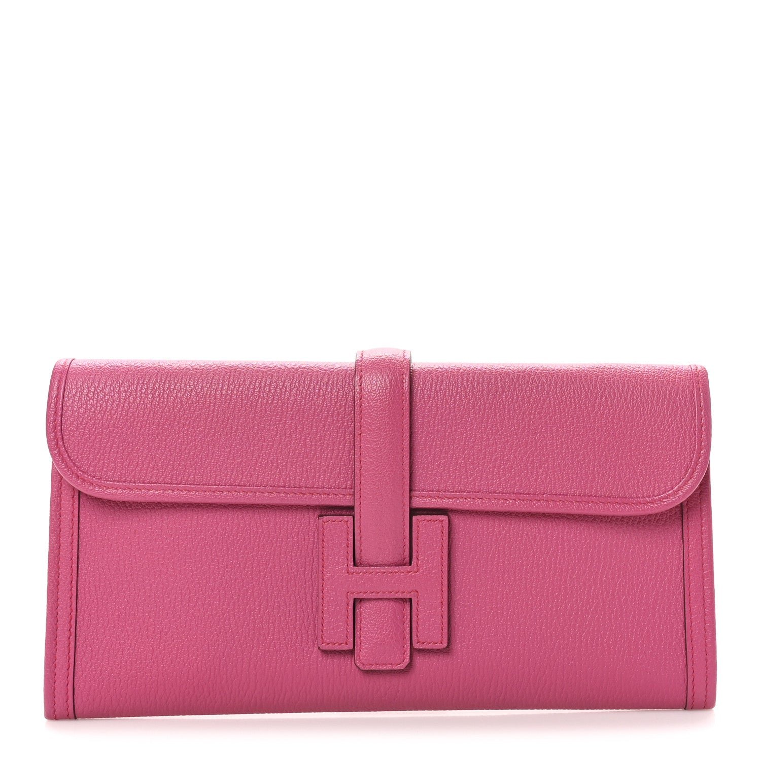 Hermes Chevre Mysore Jige Elan 29 Clutch Rose Shocking