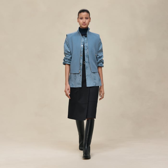 Bleu Adriatique "Chaine d'Ancre" Sleeveless Vest