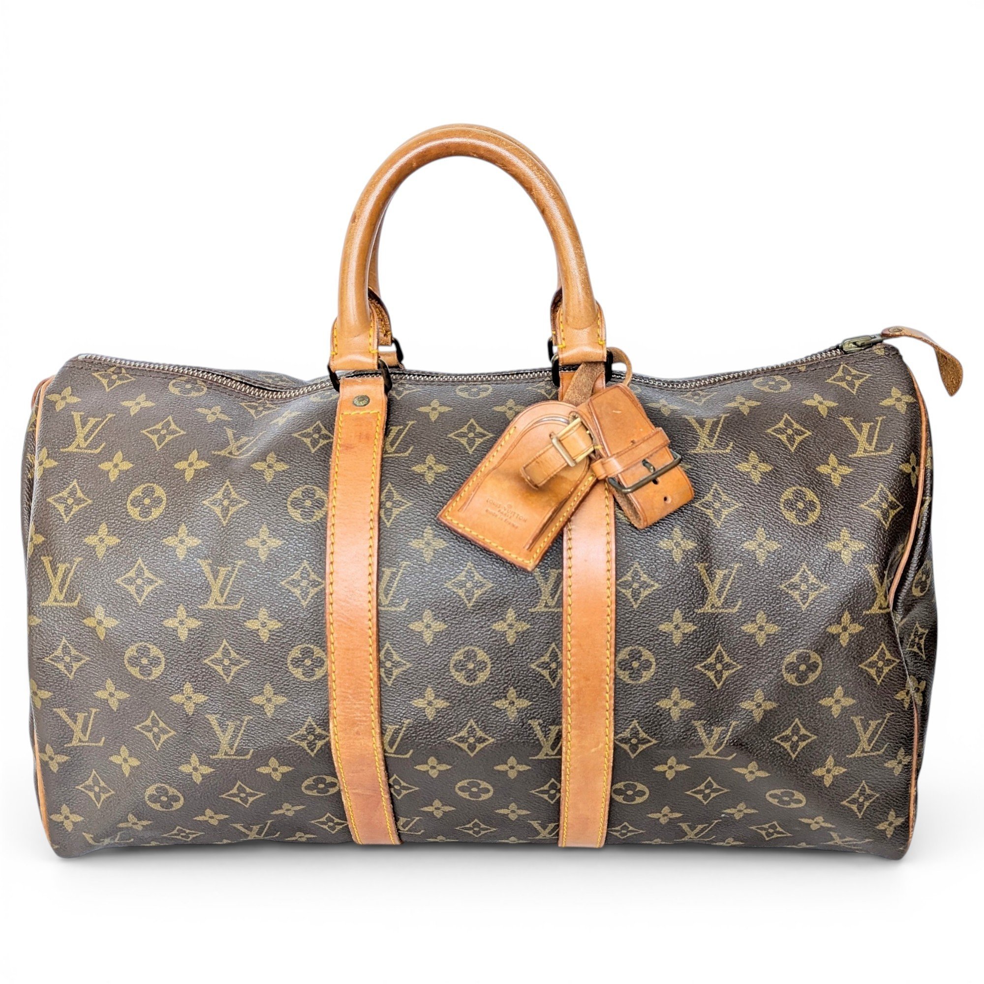 Keepall linen travel bag