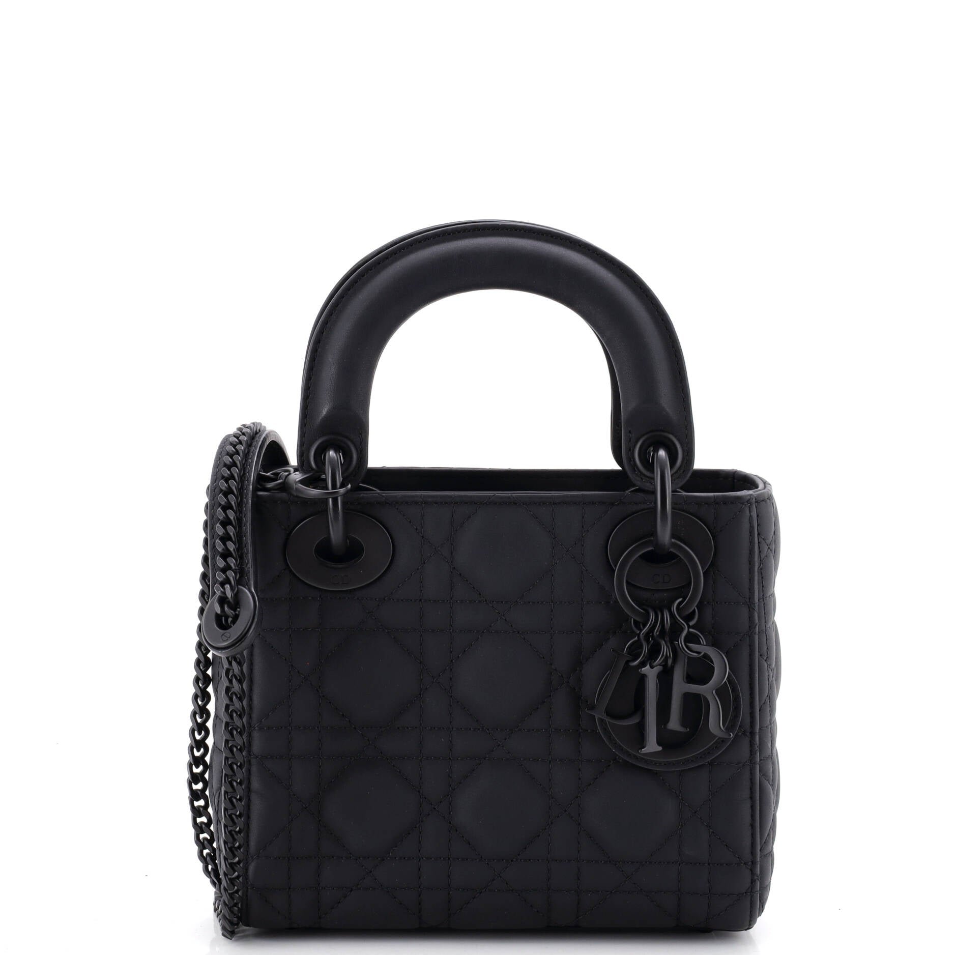 Ultra Matte Lady Dior Chain Bag Cannage Quilt Calfskin Mini