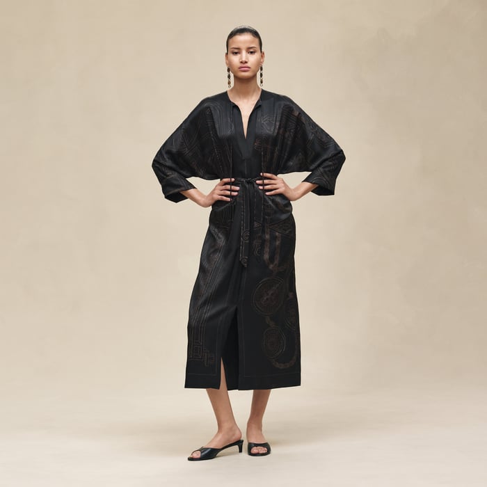 Noir "l'Enseigne Du Sellier" Caftan