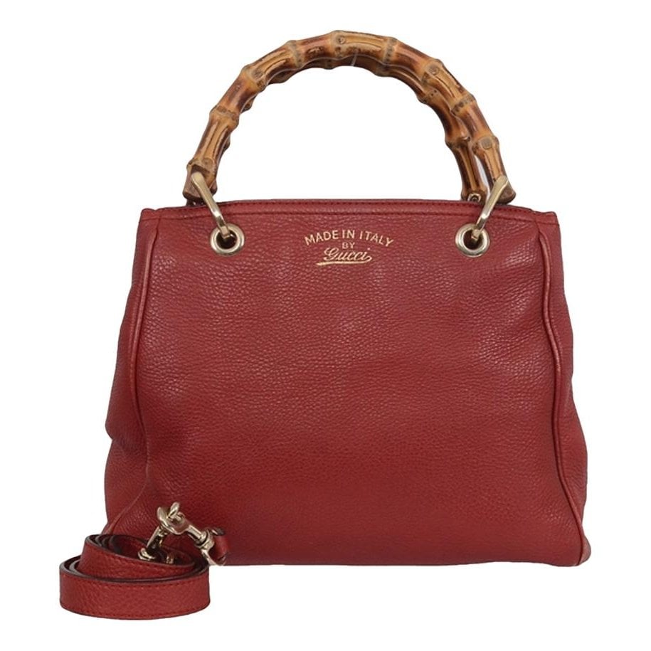 Bamboo leather handbag
