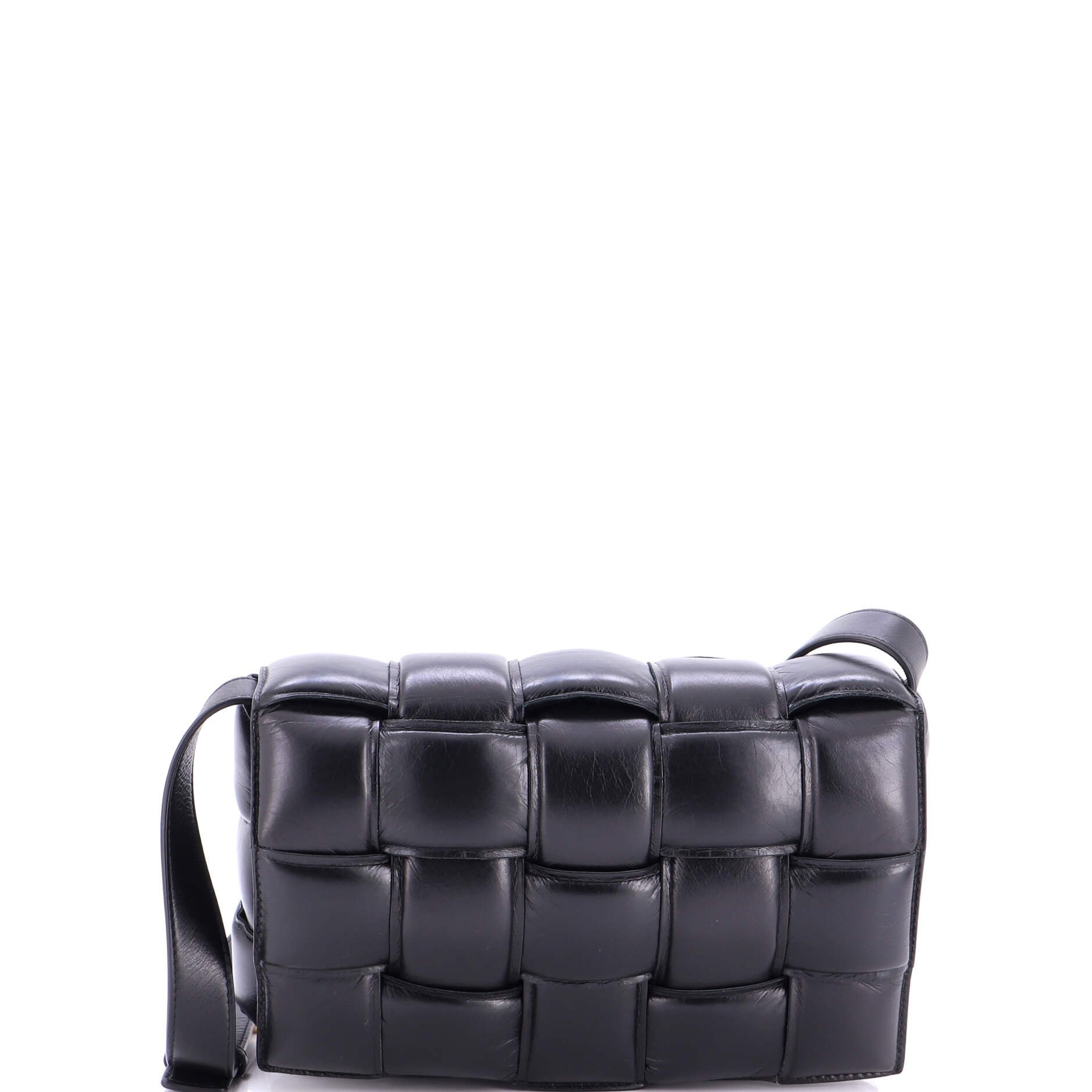 Cassette Crossbody Bag Padded Maxi Intrecciato Leather