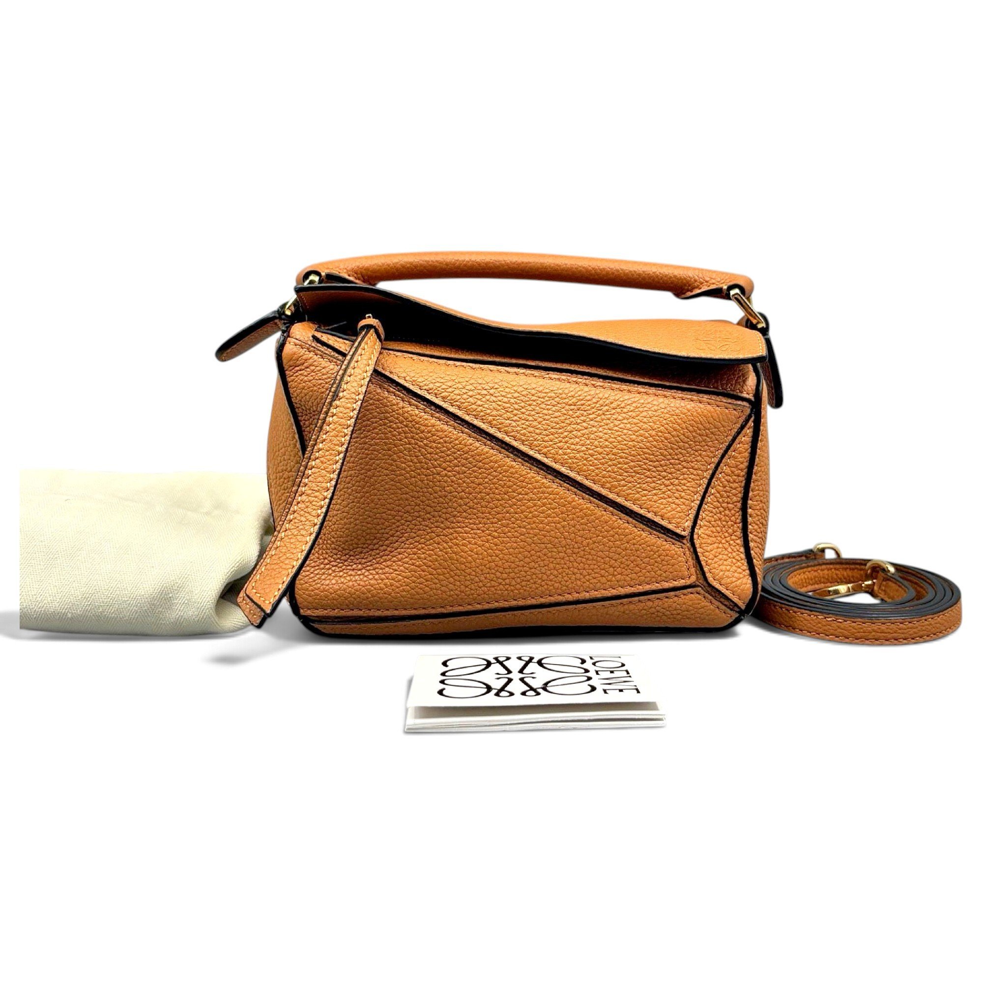 Puzzle leather crossbody bag