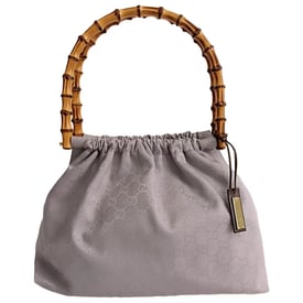 Gucci Bamboo Frame Satchel cloth handbag