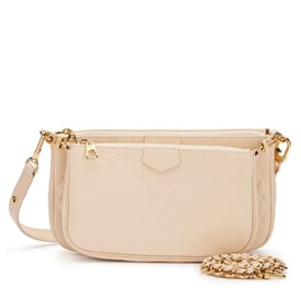 Louis Vuitton Cream Giant Monogram Empreinte Multi Pochette Accessoires Gold Hardware, 2021