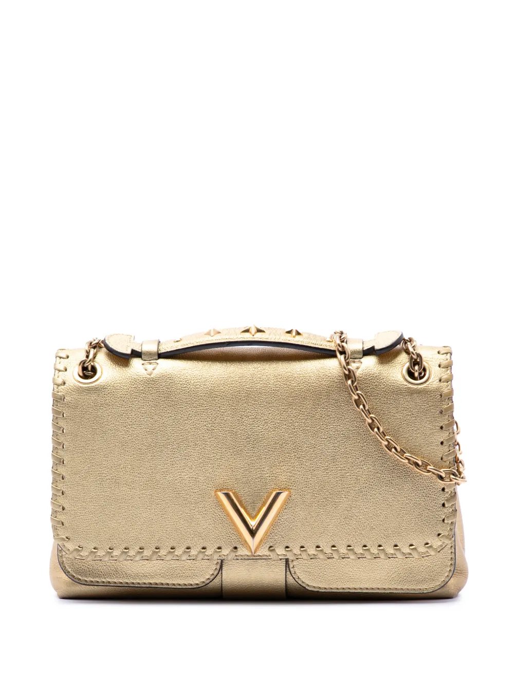 2017 Metallic Cuir Plume Ecume Very Chain Bag satchel