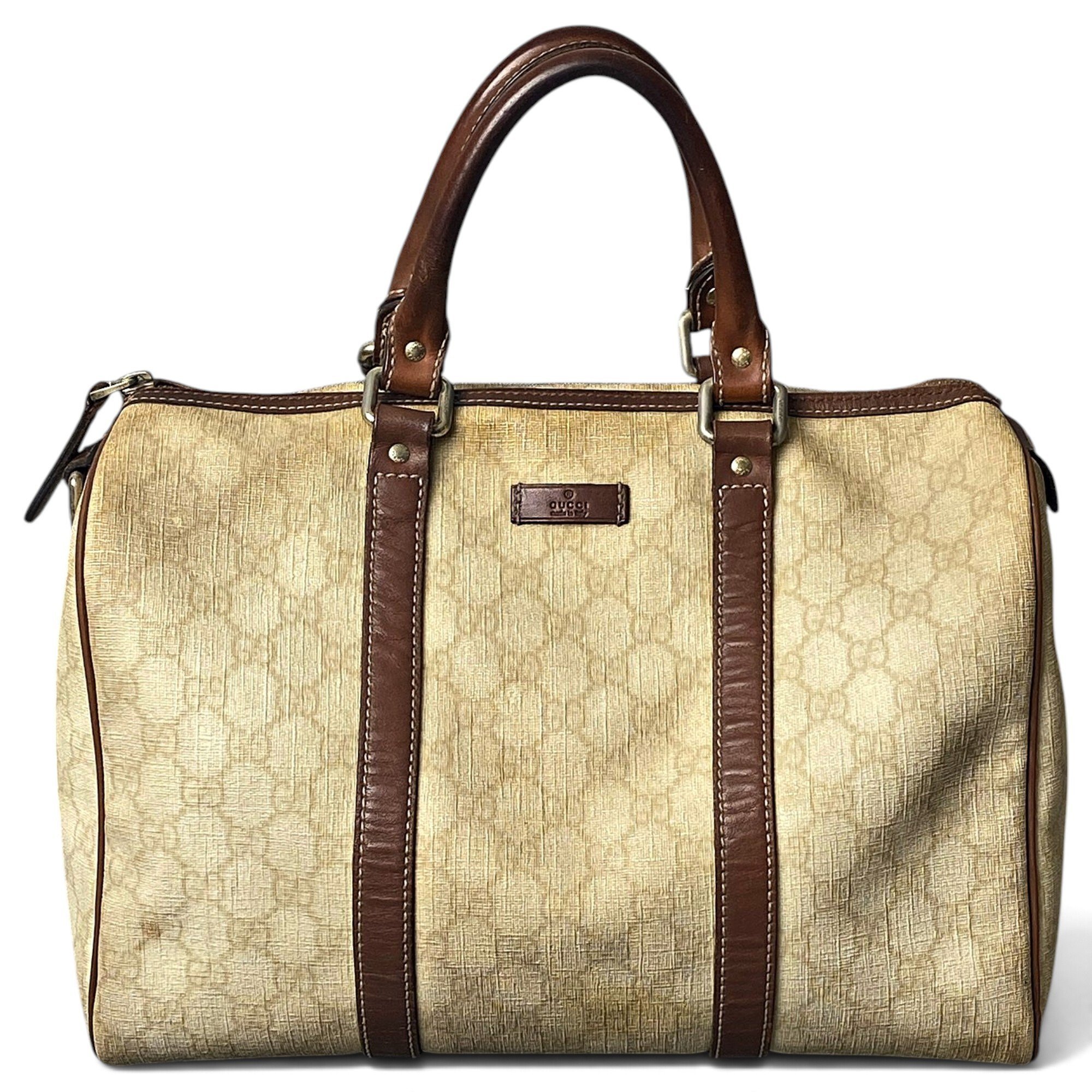 Boston leather bowling bag