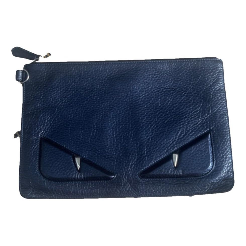 Leather clutch bag