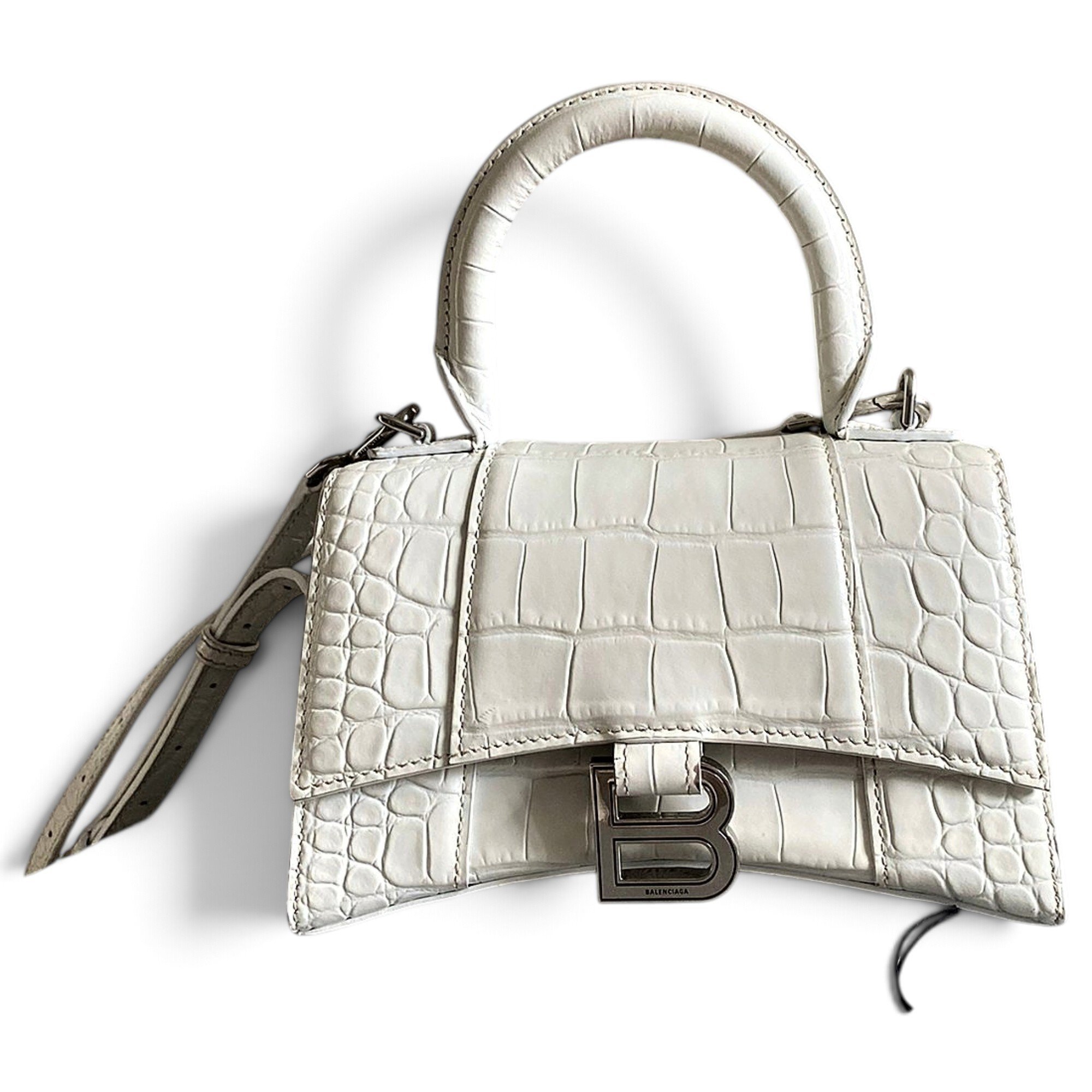 Hourglass leather bag