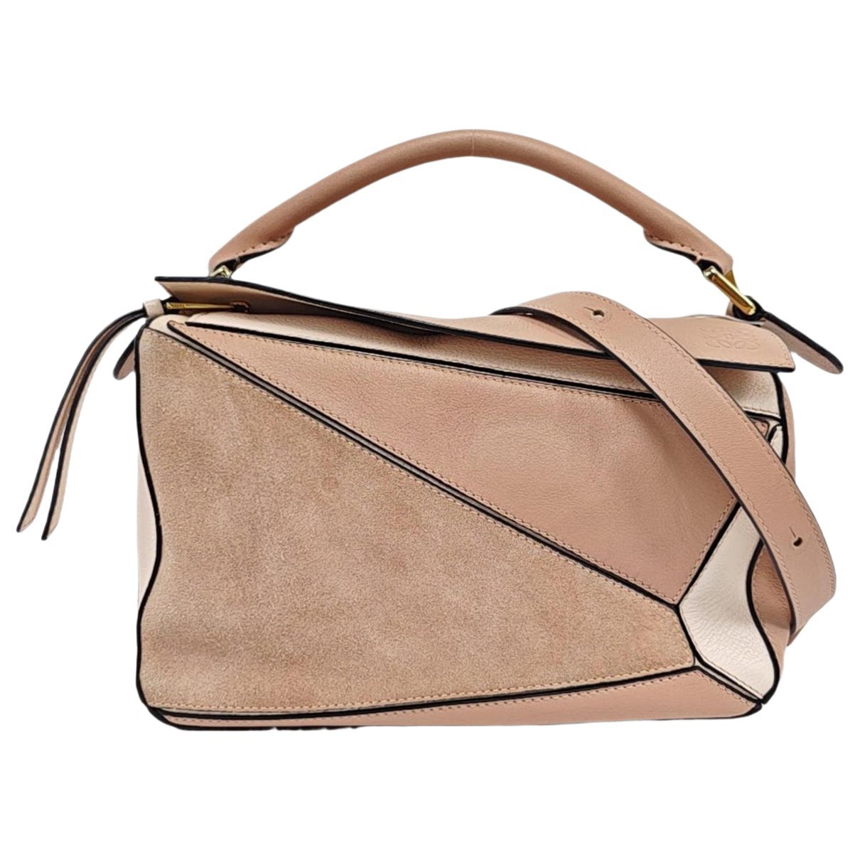 Puzzle leather crossbody bag