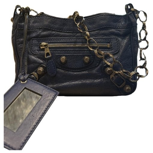 Classic Metalic leather handbag