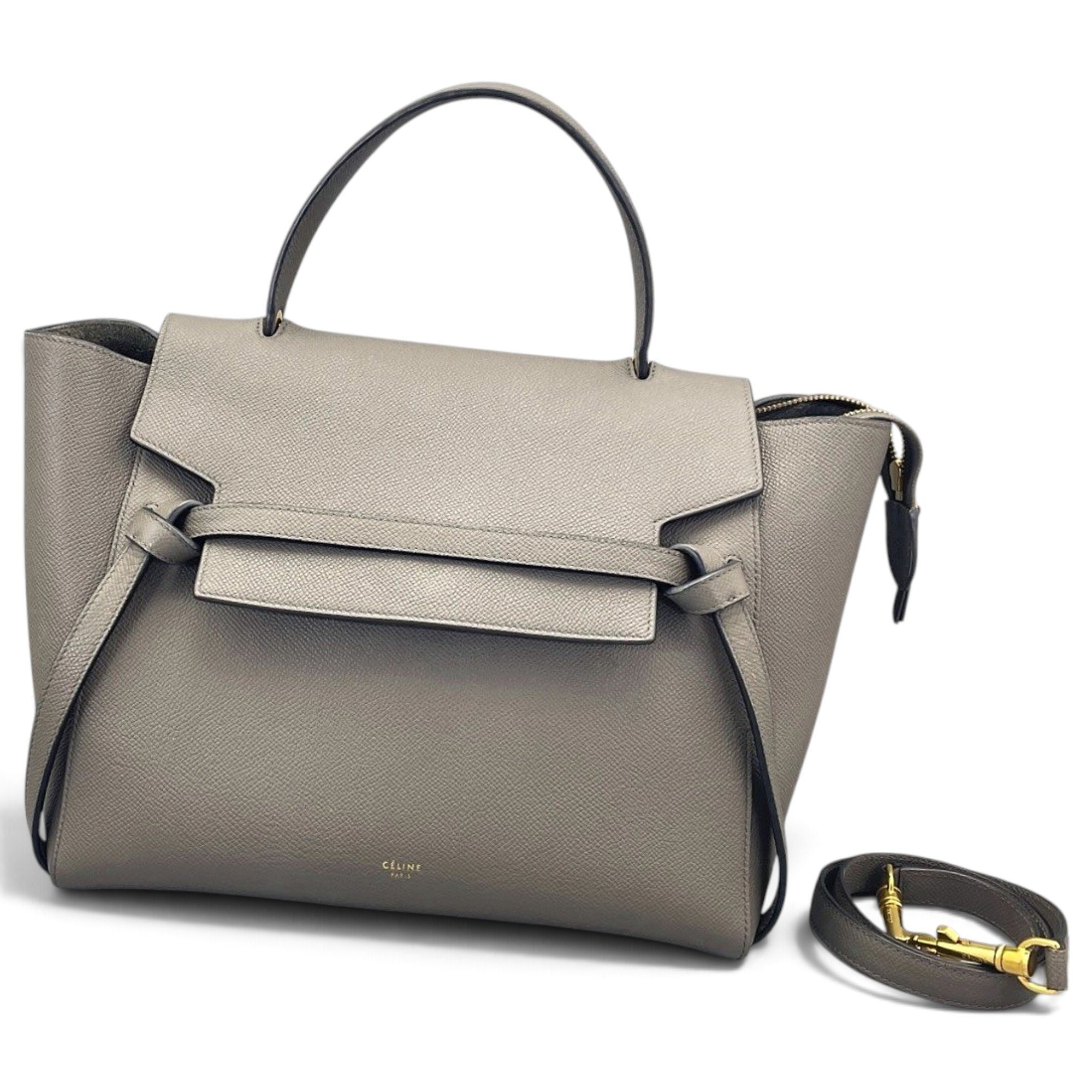 Belt leather handbag
