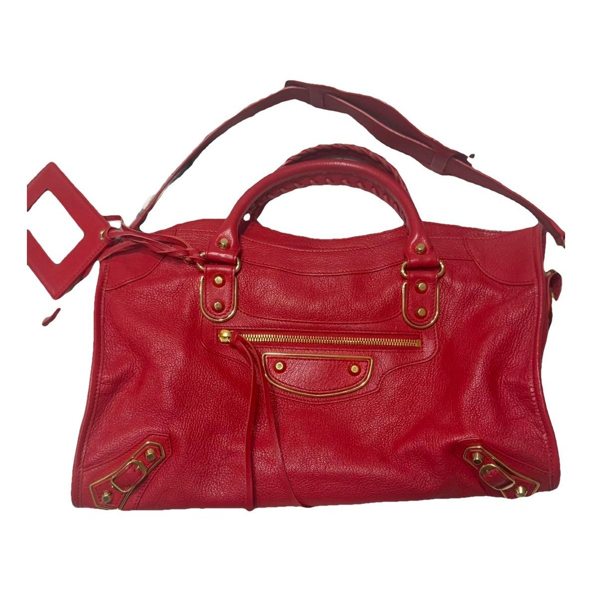 Classic Metalic leather handbag