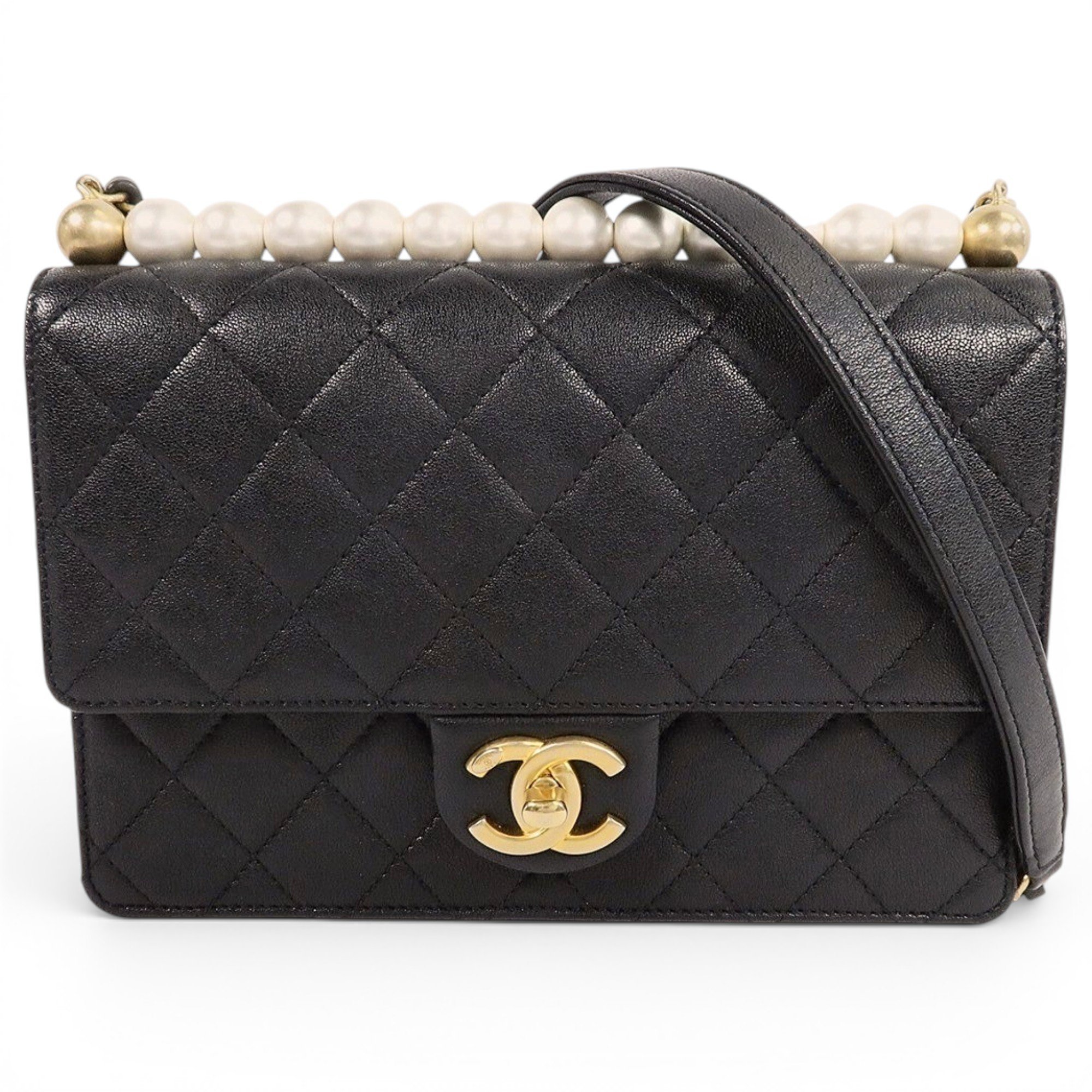 Wallet On Chain Double C leather crossbody bag