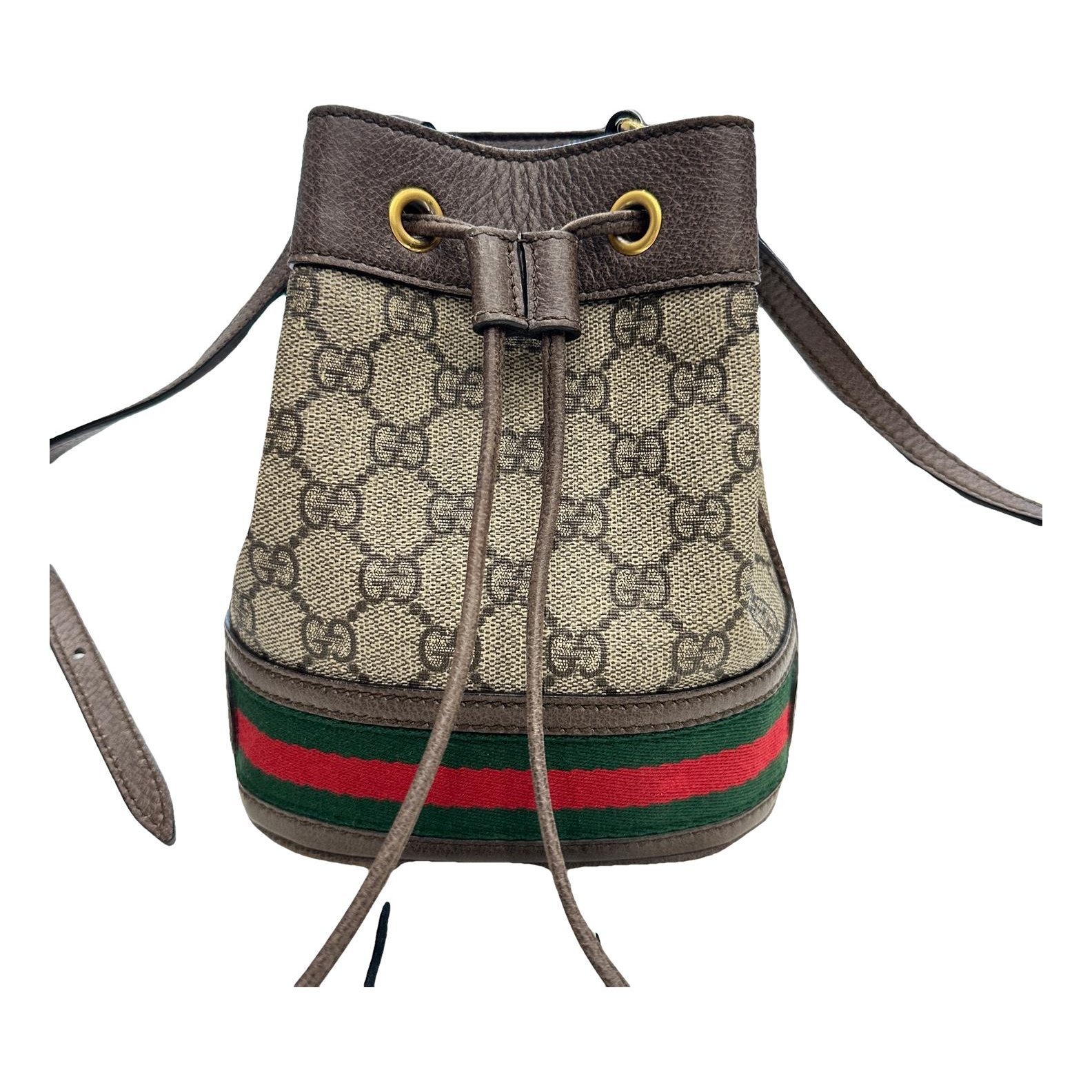 Ophidia Bucket leather handbag