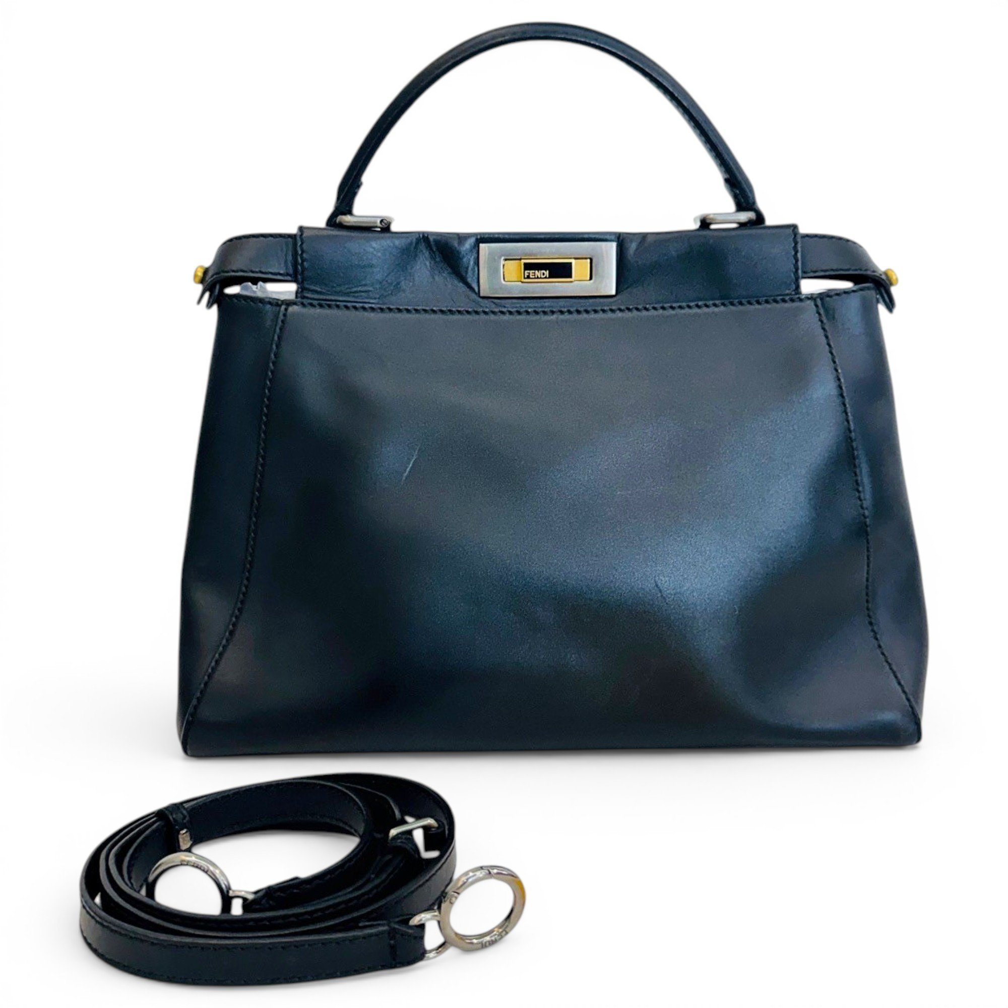 Peekaboo leather handbag