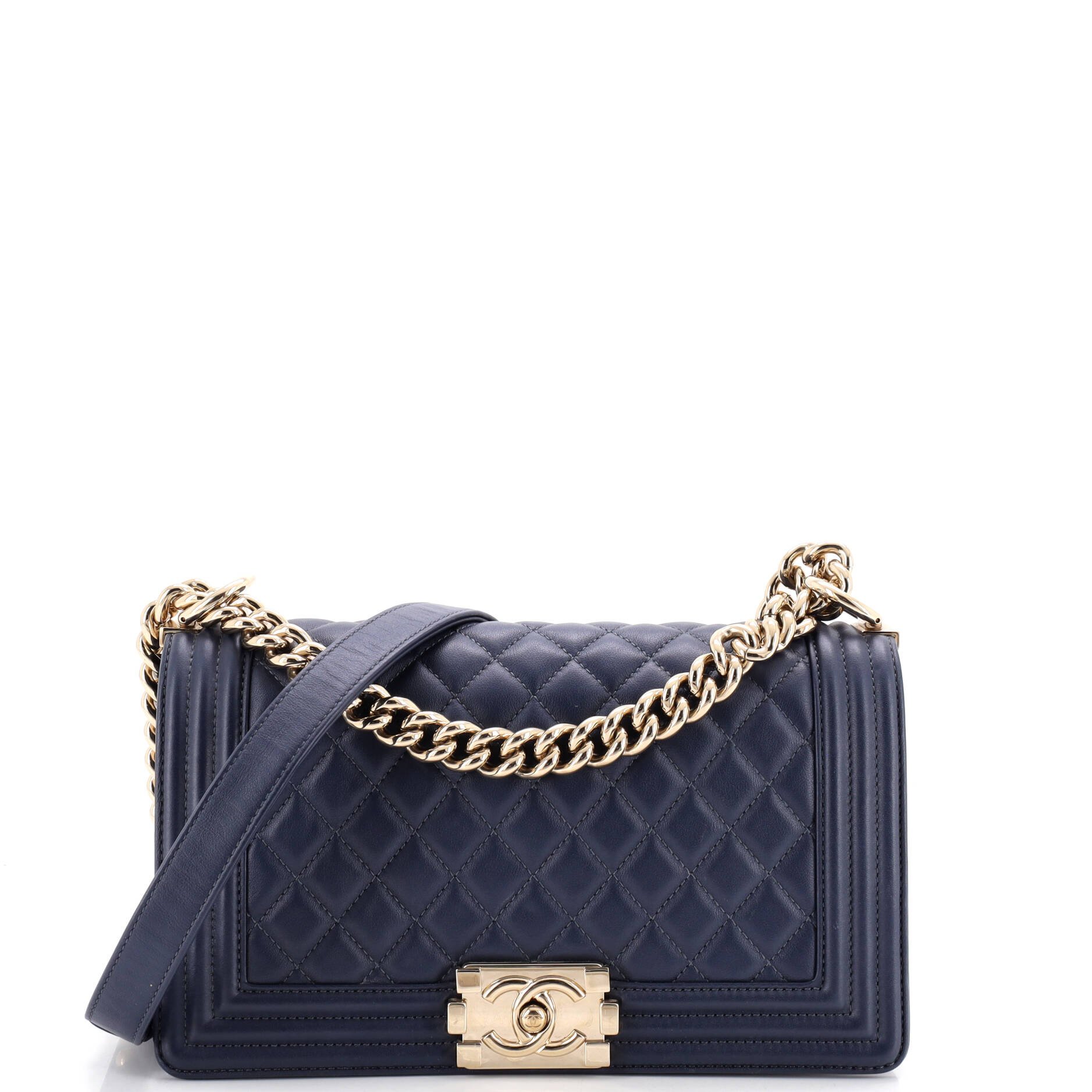Boy Flap Bag Quilted Calfskin Old Medium