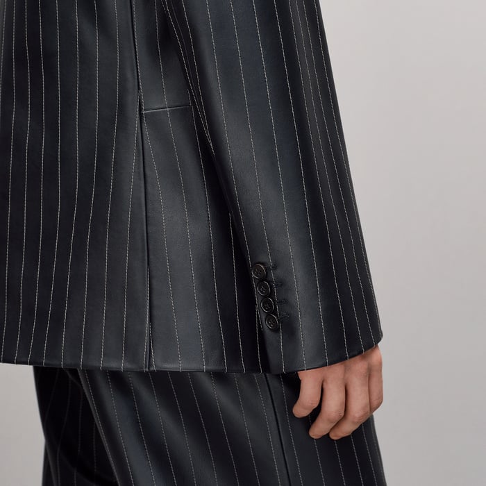 Marine "Pinstripe" Stadium Jacket, Long Model