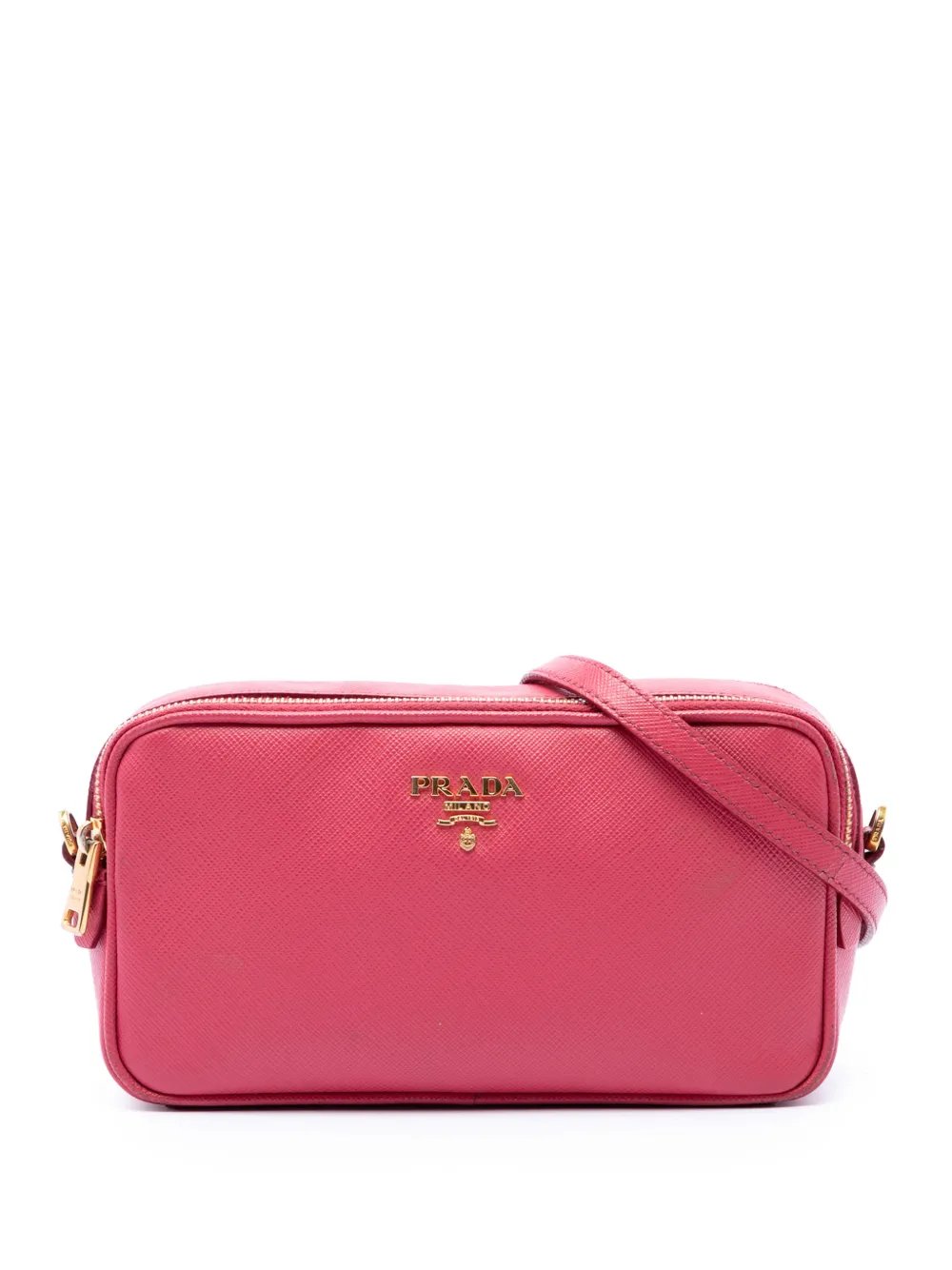 2010-2026 Mini Saffiano Double Zip Camera Bag crossbody bag