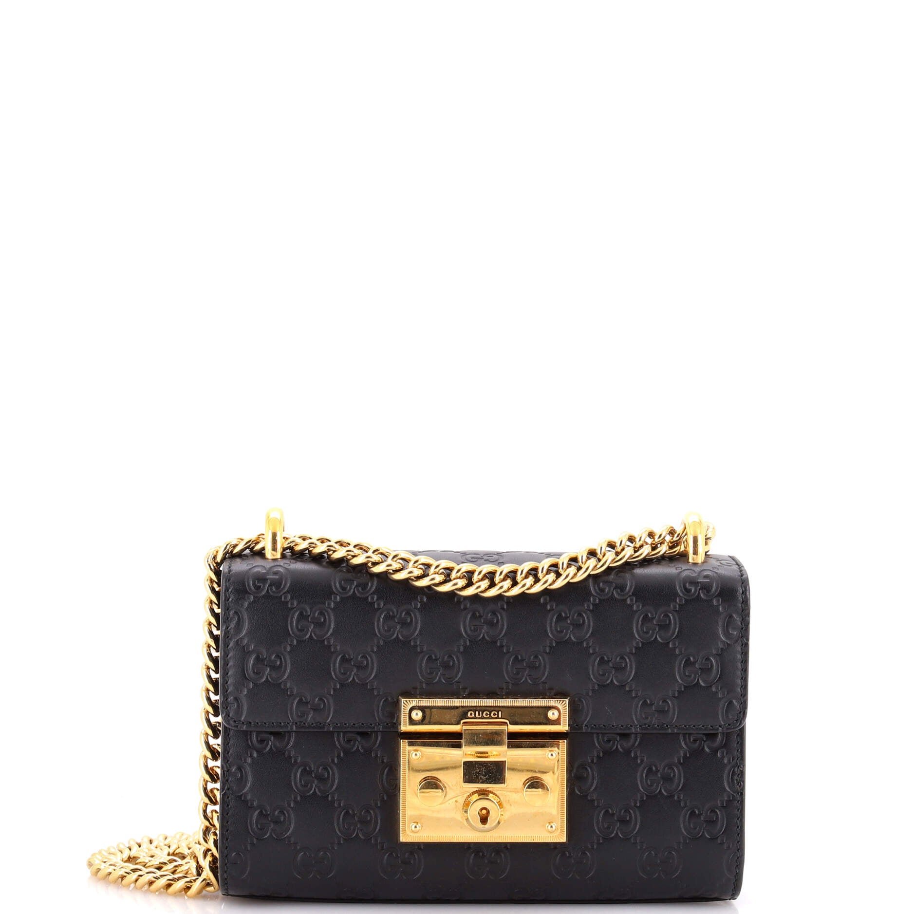 Padlock Shoulder Bag Guccissima Leather Small