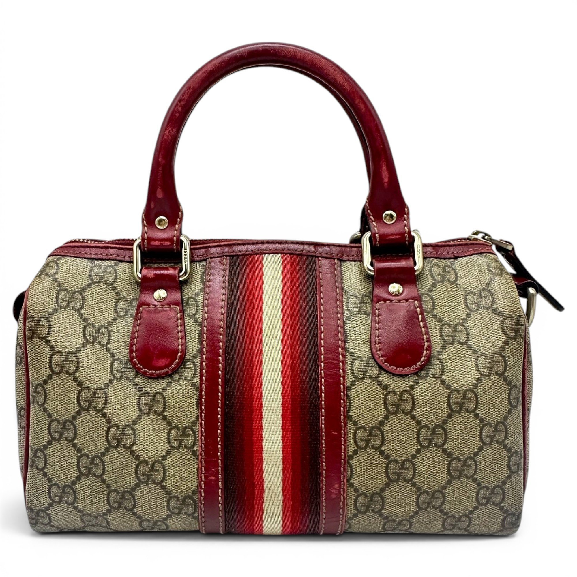 Boston leather bowling bag