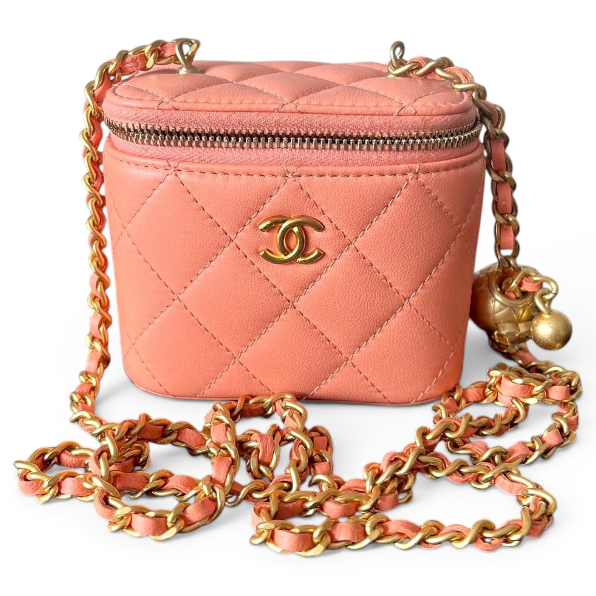 Vanity leather handbag