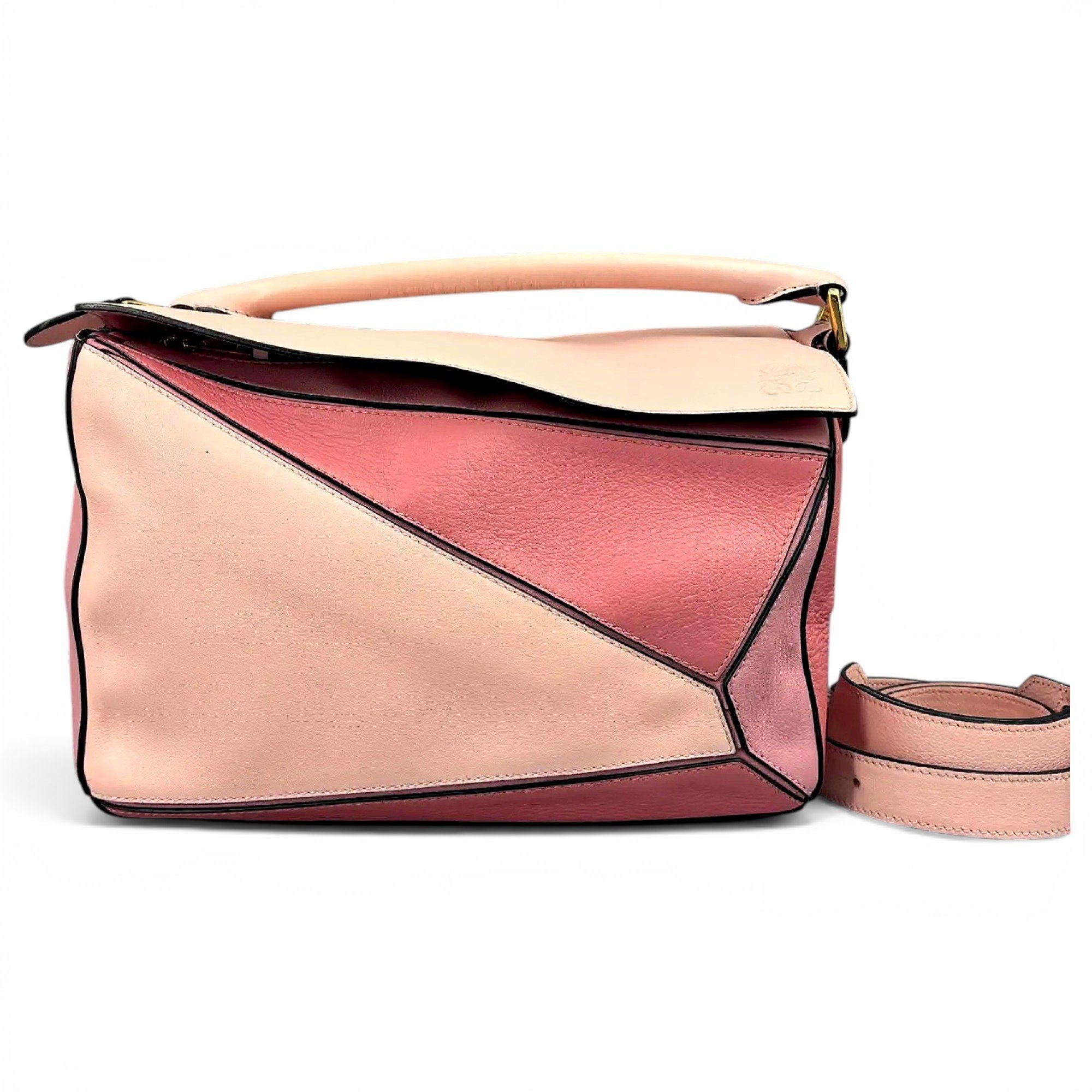 Puzzle leather crossbody bag