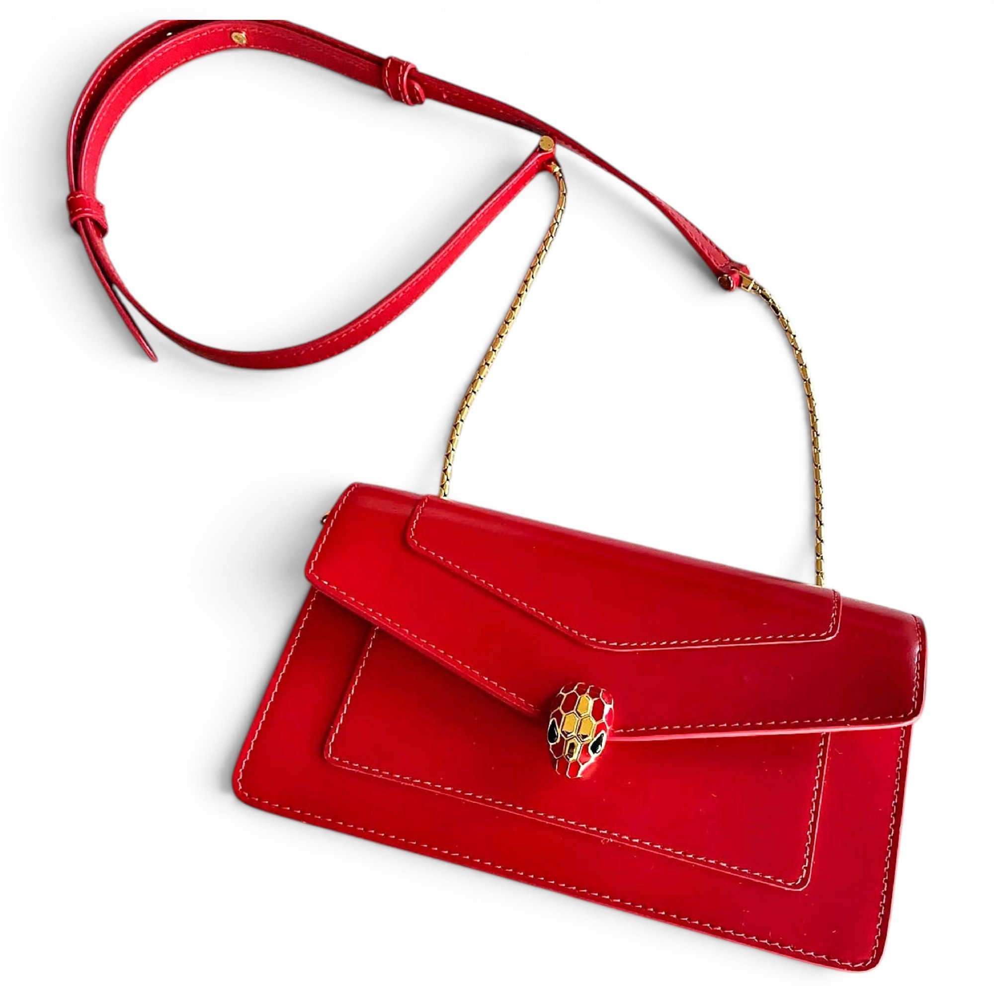 Serpenti leather handbag