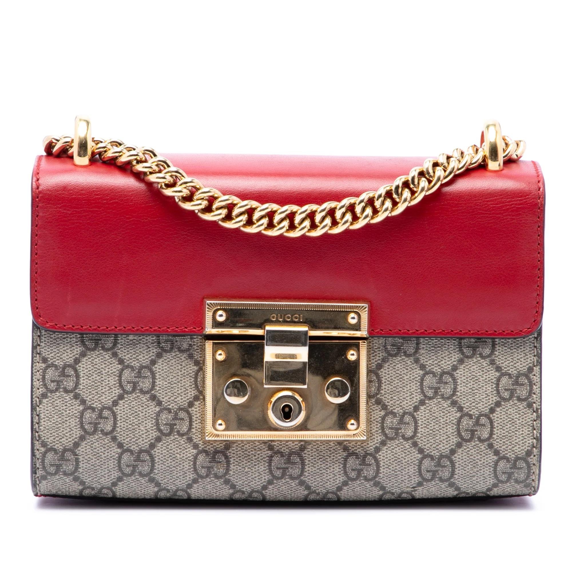 Padlock leather crossbody bag