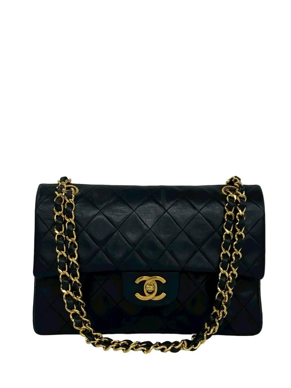 1986-1994 Medium Classic Lambskin Double Flap shoulder bag