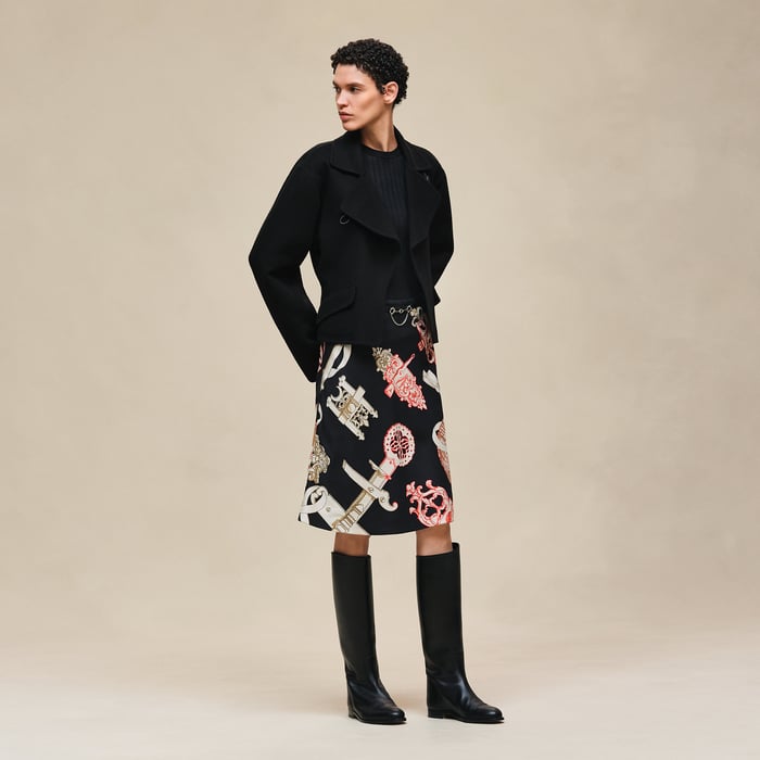 Noir Jewel Fastening Jacket
