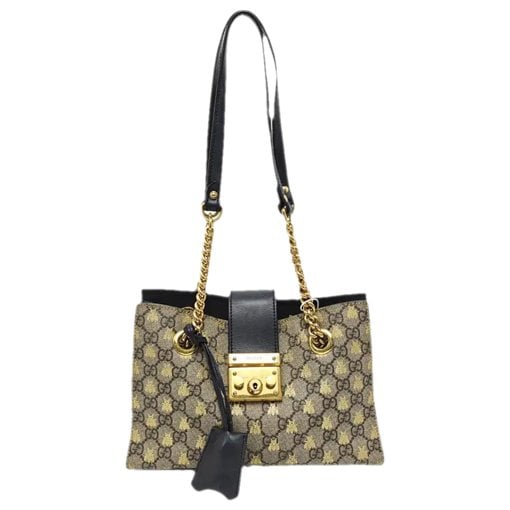 Padlock leather handbag